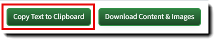 Screenshot showing the Copy Text to Clipboard button