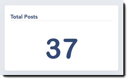 Screenshot showing total post metrics